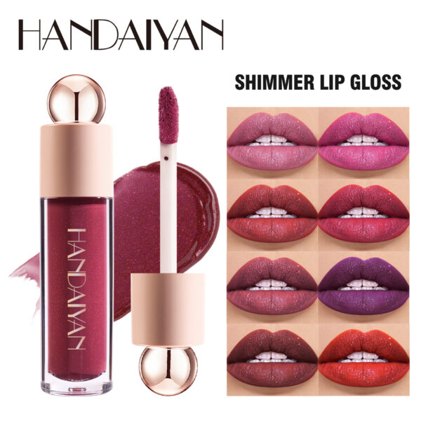 Handaiyan 8-Color Liquid Lipstick Glitter Lip Gloss
