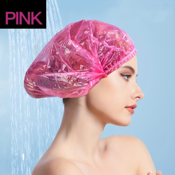 Large Pink Disposable Shower Caps for Women