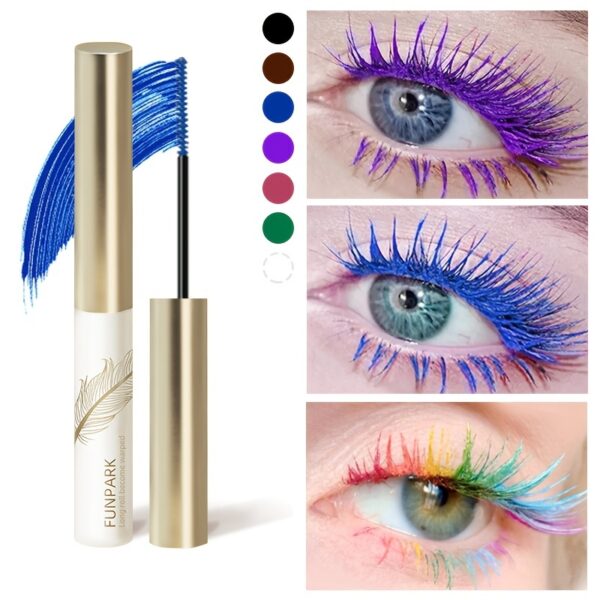 Colorful Mascara 5 Color Mascara Waterproof Fast Dry Eyelashes Curls Extension Make-Up Eyelashes Blue Pink Purple Black Coffee Ink Mascara Eyeliner Eye Shadow Eyeshadow Tray