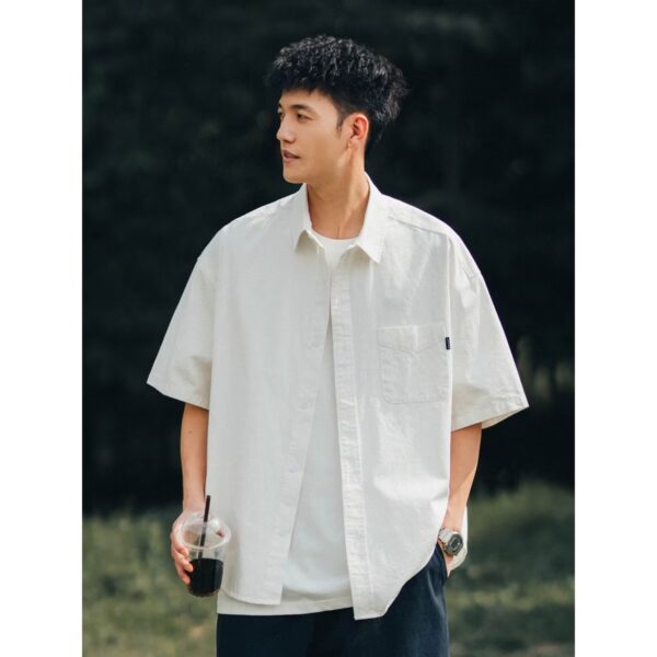 South Korea Men's Shirt Fashion Men's Short Sleeve Shirt