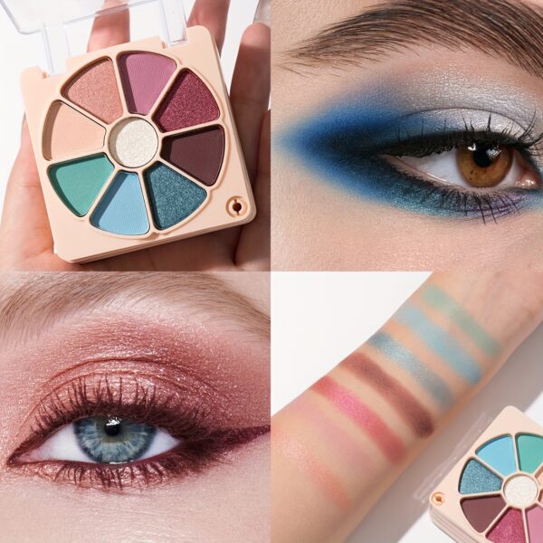 20-Color All-in-One Makeup Palette - Eyeshadow, Blush, Contour & Highlight, 4-Page  Texture Palette with Matte & Pearlescent Finishes, Ideal for Beginners