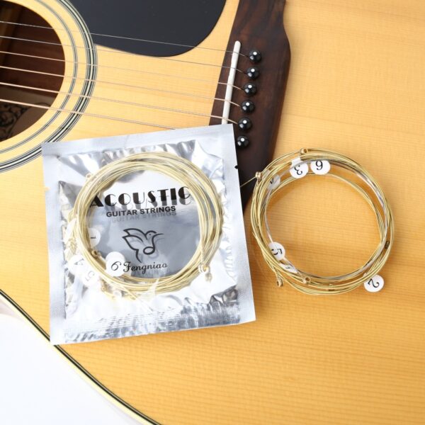 6 Pcs Copper Guitar Strings 1-6 for Classical Classic Steel Wire Classic Acoustic Folk Guitar Parts Accessories
