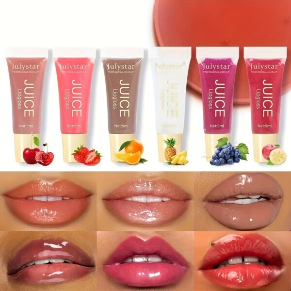Mirror Moisturizing Lip Gel, Lip Oil Fruity Flavor Enhancing Lip Gloss, Long Lasting Dewy Liquid Lipstick, For Women's Daily Lip Care Makeup