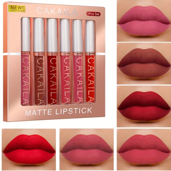 CAKAILA 6-Color Lip Gloss Lipstick Set Liquid