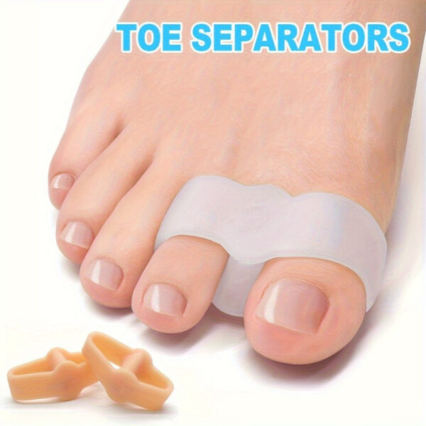 2pcs Soft Gel Toe Separators for Men