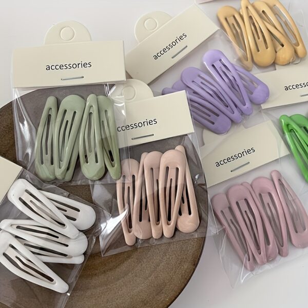 5pcs Funky & Chic Pastel Hair Clips