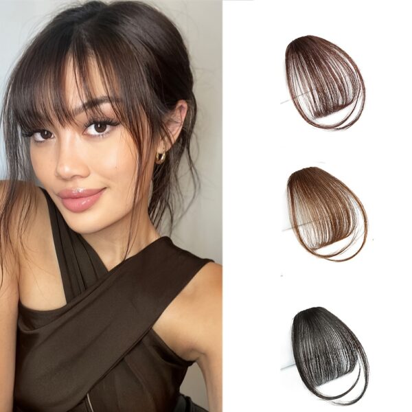 Elegant Clip-In Bangs Hair Extensions for Women