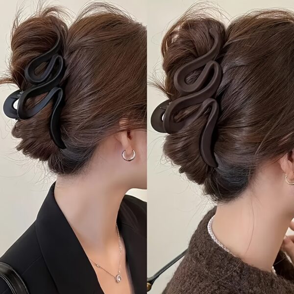 Elegant Wave Design Hair Claw Clips, Large