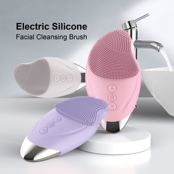 Rechargeable Silicone Facial Cleansing Brush with Heating