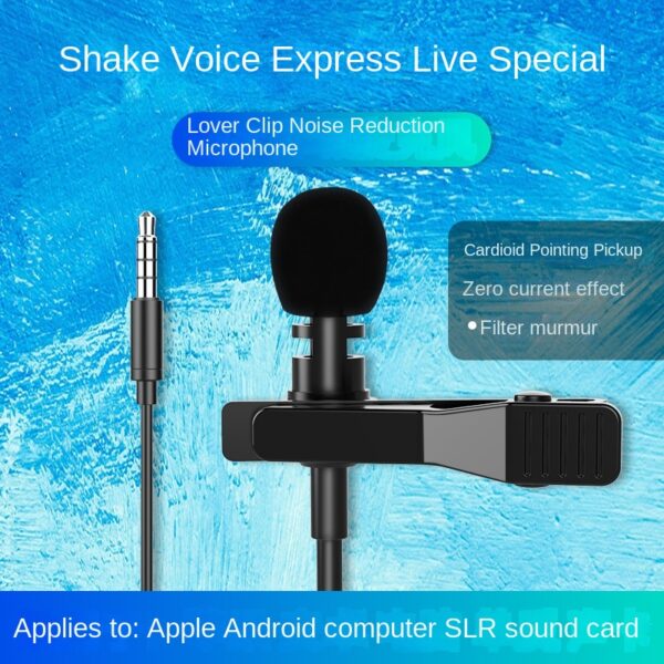 USB 3.5mm Microphone Plug And Play Mic,Easy Clip-On Lapel Mic For You Tube Vlog Recording Interview For PC,Other 3.5mm Type Interface Smartphones Device