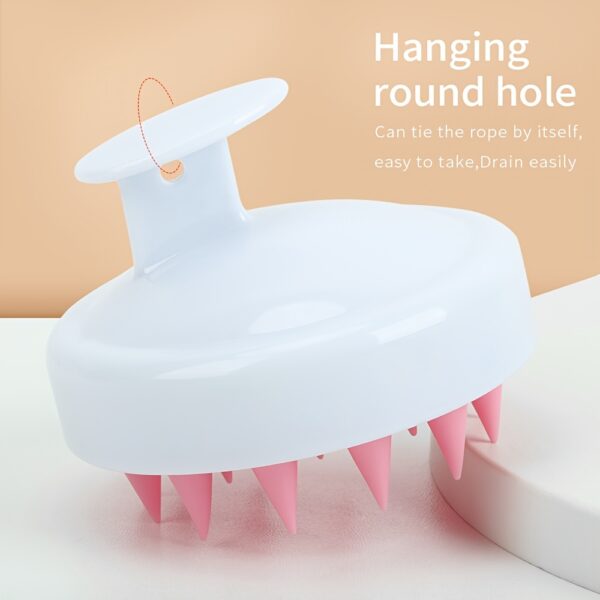 1pc Gentle Silicone Scalp Massager and Shampoo Brush for Hair Growth and Dandruff Removal - PVC Material, Non-Electric, Fragrance-Free Hair Care Tool for Scalp Massage and Hair Styling