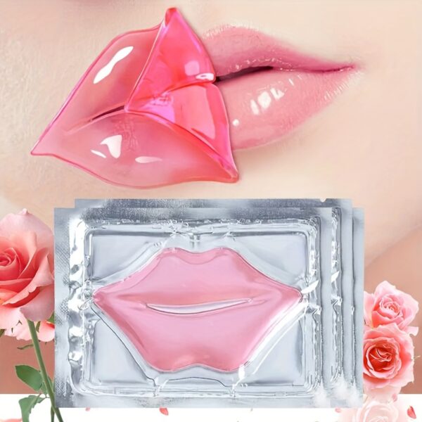 1/7pcs Pink Crystal Lip Mask With Hyaluronic