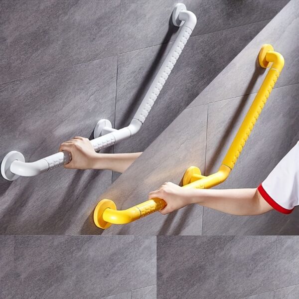 Stainless Steel L-Shaped Bathroom Grab Bar with