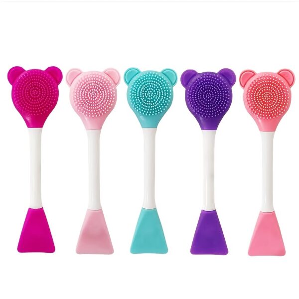Double Head Silicone Facial Mask Brush Double