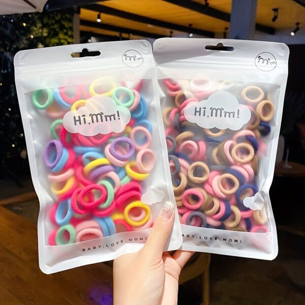 100pcs Children's Hair Rubber Bands for Girls