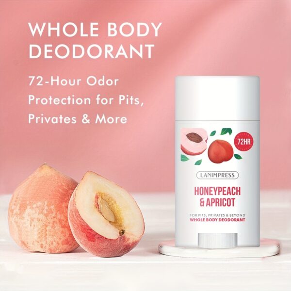 Honeypeach Body Stick - 2.65oz, 72-Hour Odor