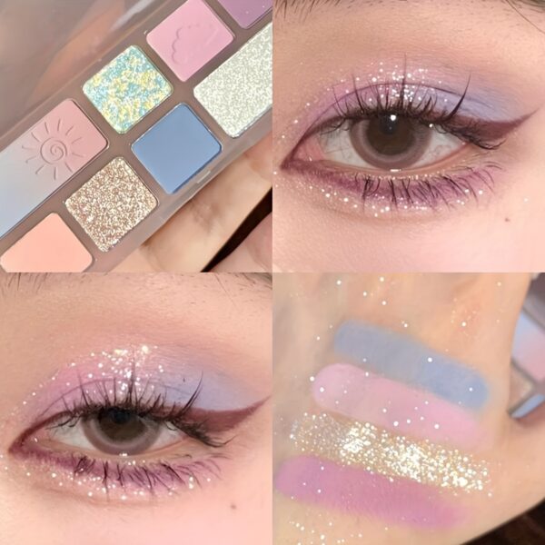 8-color Eyeshadow Palette Blue Purple Eyeshadow Palette