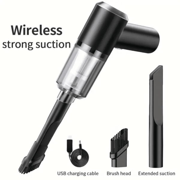 High Power Wireless Vacuum Cleaner, Mini Compact For Car And Home, Dual Battery, Handheld And Portable Design, For Cleaning Car/Office/Home/Computer/Decor