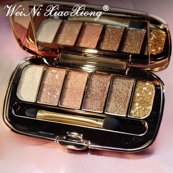 6 Colors Diamond Pearly Glitter Multicolor Eyeshadow