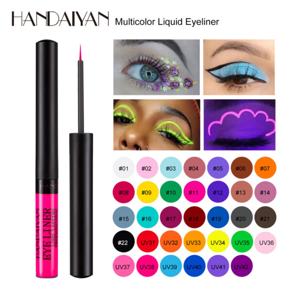 Handaiyan 34 Colors Eyeliner Matte Quick-Drying Long-Lasting