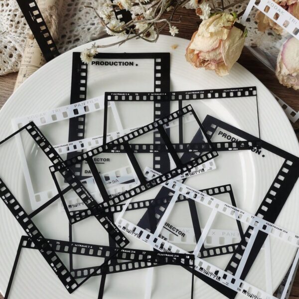 15pcs Camera Film Design Assorted Sticker, Simple Multi-purpose Decorative Sticker For DIY Craft, Decoration, Hand Account