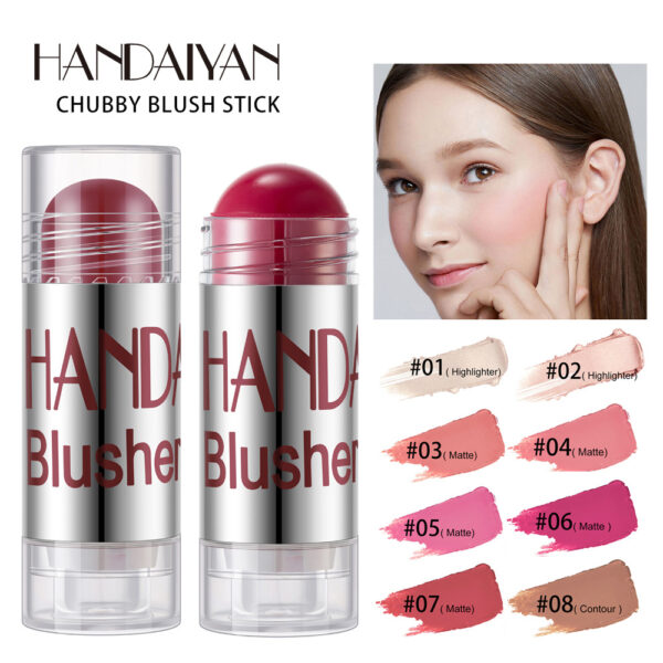 Handaiyan 8-Color Rouge Blush Pen Repair Solid