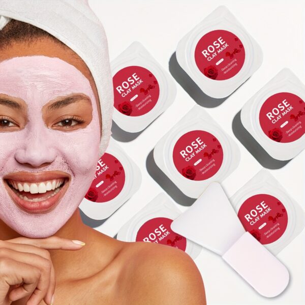 5/10/30PCS*0.176oz Rose Clay Mud Mask Hydrates, Moisturizes,