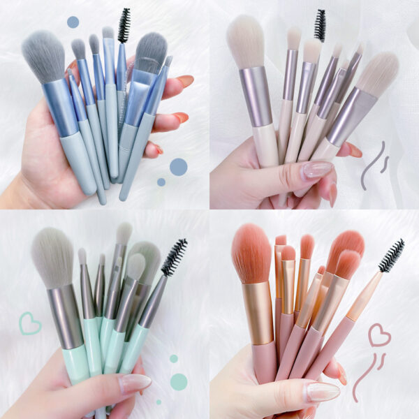 8pcs Makeup Artist Set Beauty Makeup Eyeshadow Loose Powder Brush Portable Makeup Tools Complete Set(Random color)