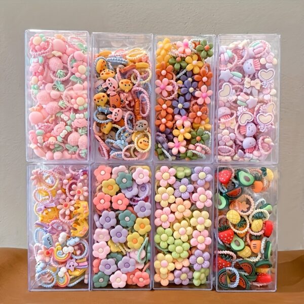 20/40Pcs Cute Hair Tie Set - Colorful