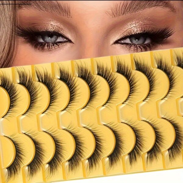 10 pairs of  eyelashes, natural appearance, artificial fur cat eyelashes, angel wing eyelashes, extended strip eyelashes 3D 1.6 cm false eyelashes