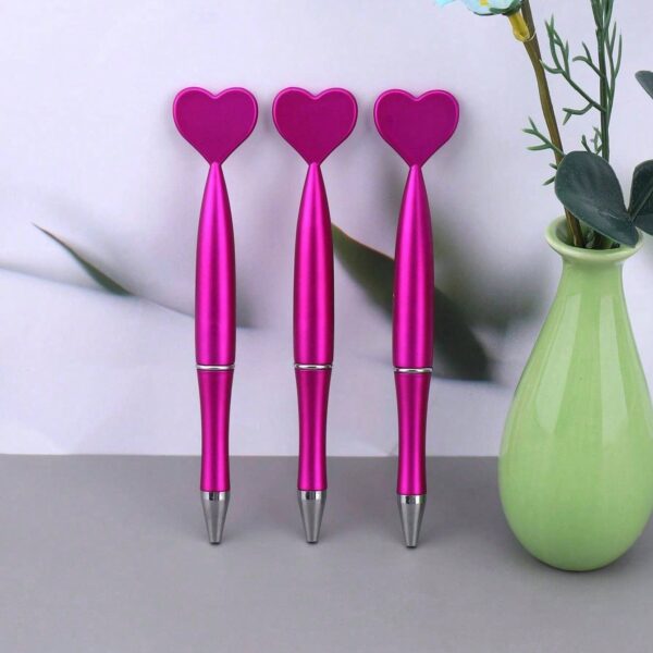 3 Pc Rose Red Love Shape Gel Pen, Fashion Personality Creative Valentine'sDay Mutual Small Gift Learning Stationery Supplies,Ideal Colorful Companion For School & Office