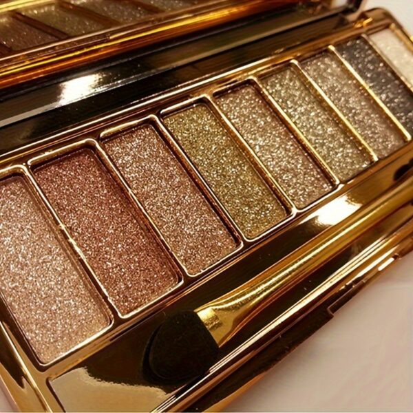 9 Colors Golden Eyeshadow Palette Sparkling Shiny