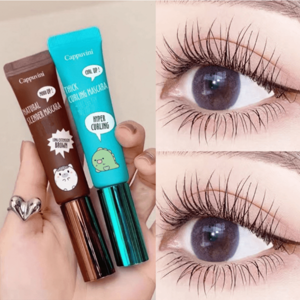 Black Brown Slender Mascara, Dense With Small Soft Brush Head Mascara, Clumping Free Waterproof Mascara