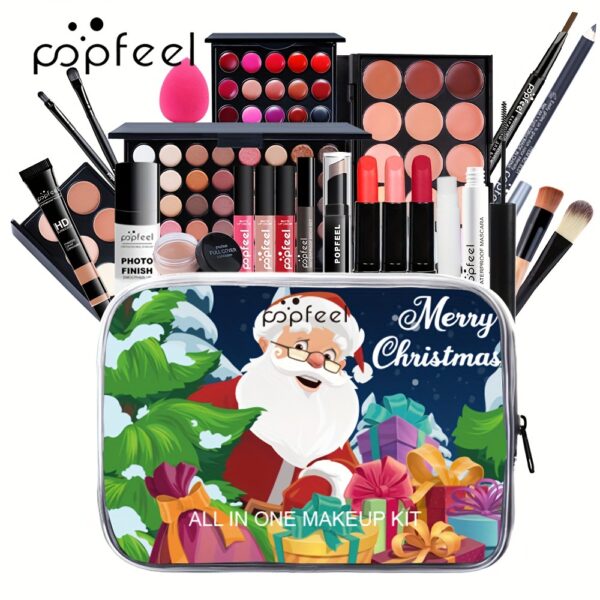 POPFEEL Christmas Makeup Gift Set - Beginner-Friendly Cosmetic Kit with Mixed Shades, Perfect Holiday Present for Girls