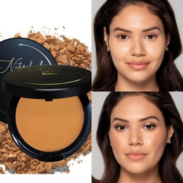 Matte Finish Loose Setting Powder - 6 Shades, Oil-Control & Long-Lasting Concealer for All Skin Tones with Built-In Mirror and Puff