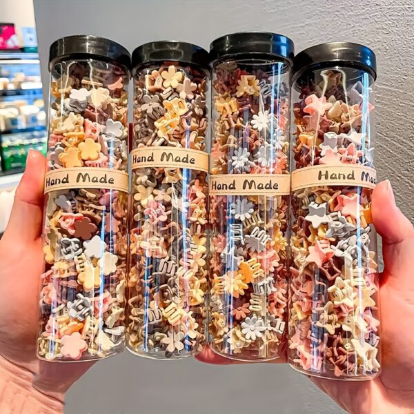 Charming Floral Print Mini Hair Clips for