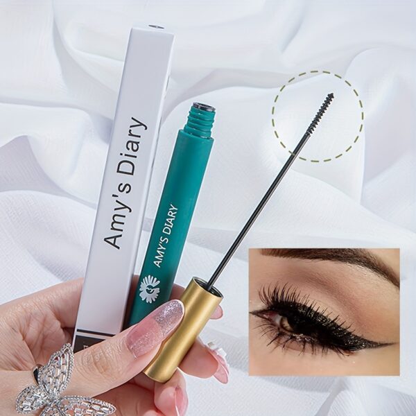 Amy's Diary Volumizing & Lengthening Mascara - Waterproof, Smudge-Proof, Natural Look for All Skin Types, Black