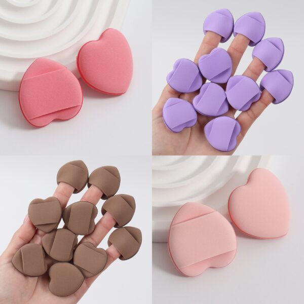 10/12pcs Finger Air Cushion Powder Puff, Multi-color