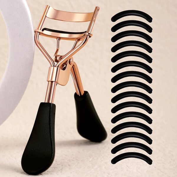 1 Portable Eyelash Curler with 15 Silicone
