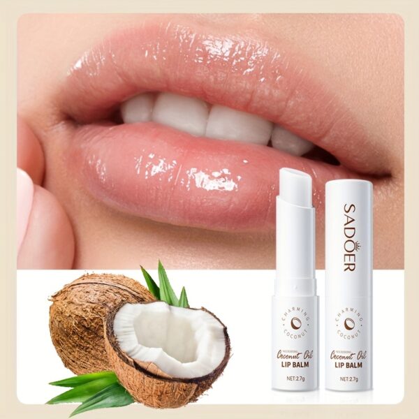 Coconut Lip Balm Moisturizes and Softens Skin,