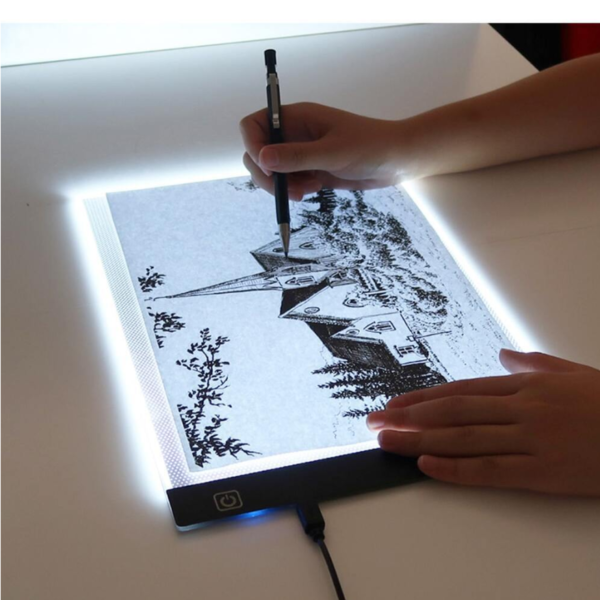 A4 LED Copy Board Light Tracing Box, Ultra-Thin Adjustable USB Power Artcraft LED Trace Light Pad For Drawing, Diamond Painting, Streaming, Sketching, Animation, Stenciling