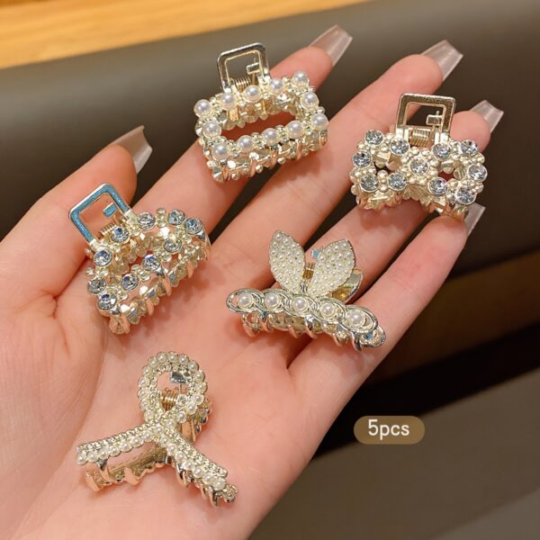 5pcs Sweet & Stylish Alloy Rhinestone Hair