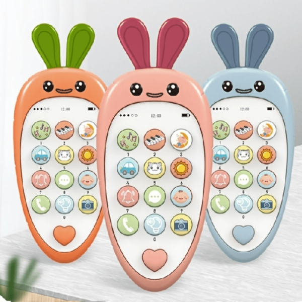 Child Phone Toys Bilingual Telephone Teether Music Voice Toy Early Educational Learning Machine Electronic Children Gift Toy( Accessories Color Random)