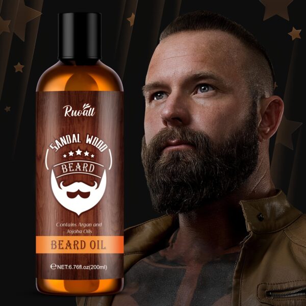 Beard Care Essential Oil, Sandalwood Scented Beard Oil, Keep The Shine Of The Beard, Father's Day Gift -200ml