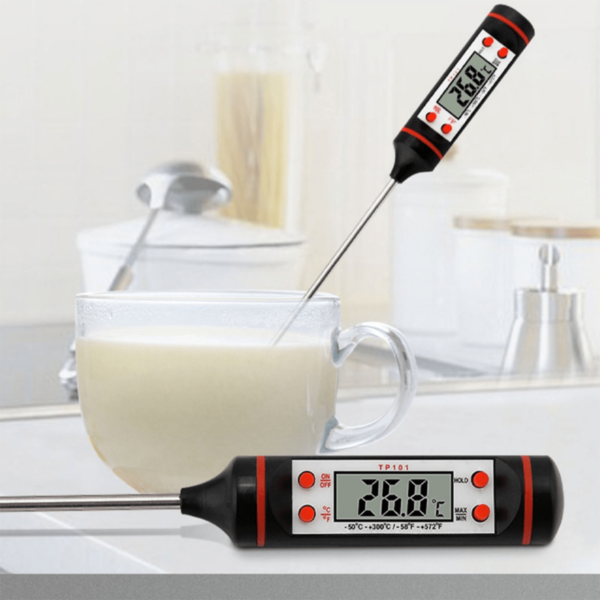 Kitchen Storable Food Baking Digital Thermometer Temperature Sensor Meter Electronic Probe Type Digital Display Liquid Grill Thermometer Household Food Thermometer