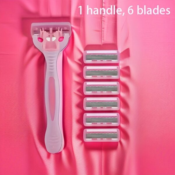 6-Layer Women's Safety Razor Set with Soap