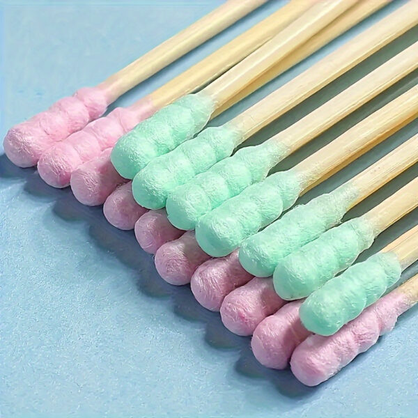 100pcs Swabs, Double Spiral Tip Design Ear