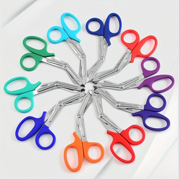 1pc Household Stainless Steel Multifunctional Gauze Scissors,