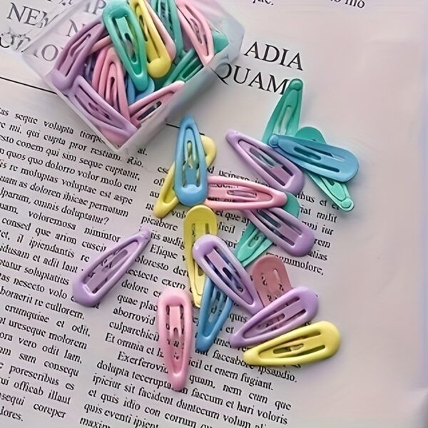 20/40/60 Pcs Colorful Plastic Hair Clips -