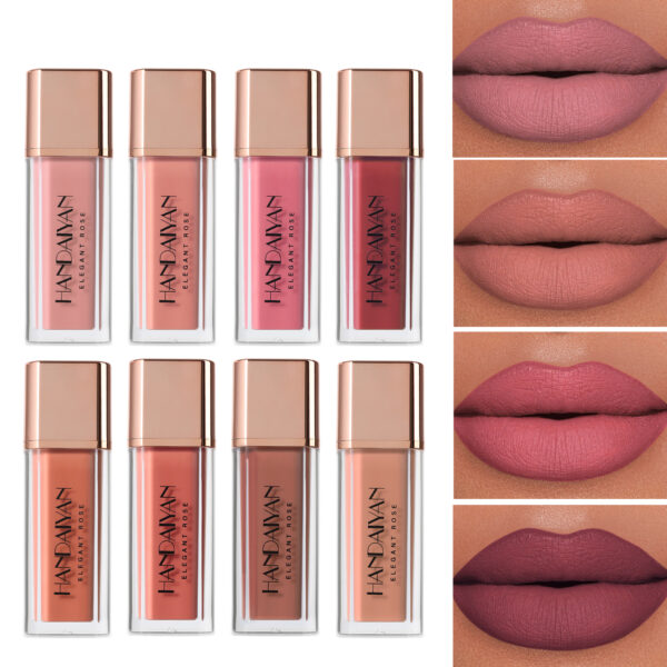 Handaiyan 8 Colors Waterproof Lipstick Matte Mud